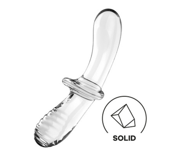 DILDO DE VIDRO DOUBLE CRYSTAL TRANSPARENTE SATISFYER