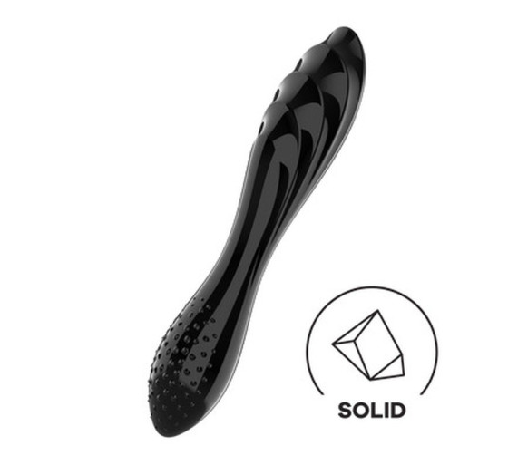 DILDO DE CRISTAL DAZZLING CRYSTAL 1 NEGRO SATISFYER