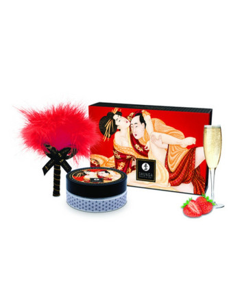 POLVO CORPORAL BESABLE - VINO ESPUMOSO DE FRESA - 2.65 OZ / 75 GR - SHUNGA