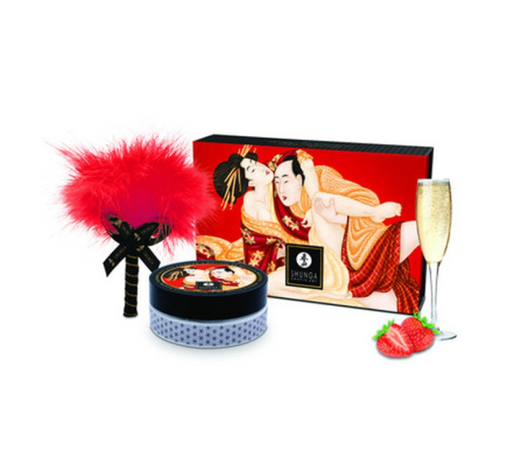 POLVO CORPORAL BESABLE - VINO ESPUMOSO DE FRESA - 2.65 OZ / 75 GR - SHUNGA