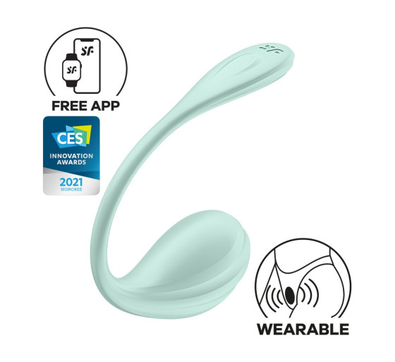HUEVO SMOOTH PETAL CONNECT APP - WEARABLE COUPLE VIBRATOR - MENTA SATISFYER