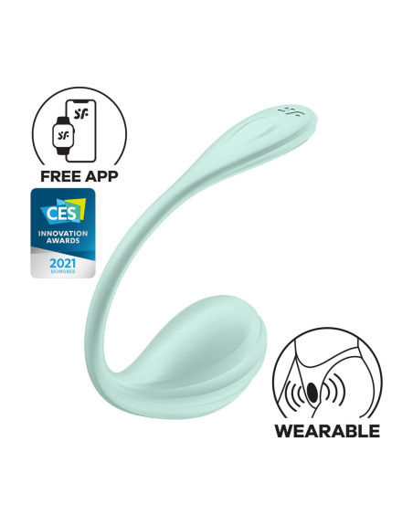 HUEVO SMOOTH PETAL CONNECT APP - WEARABLE COUPLE VIBRATOR - MENTA SATISFYER