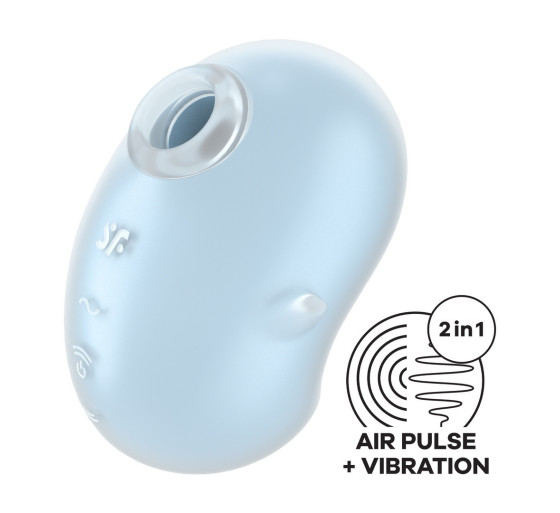 VIBRADOR CUTIE GHOST - AIR PULSE VIBRATOR - AZUL SATISFYER