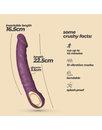 VIBRADOR FLEXIBLE MAGNUS BEND MORADO CRUSHIOUS