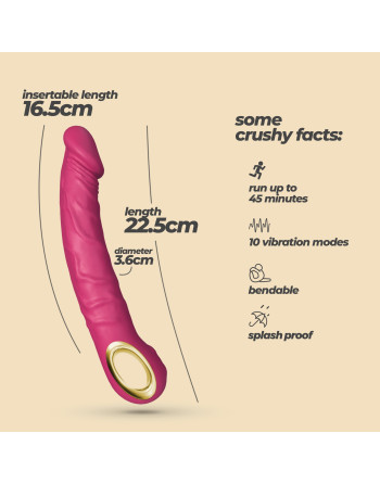 VIBRADOR FLEXIBLE MAGNUS BEND ROSA CRUSHIOUS