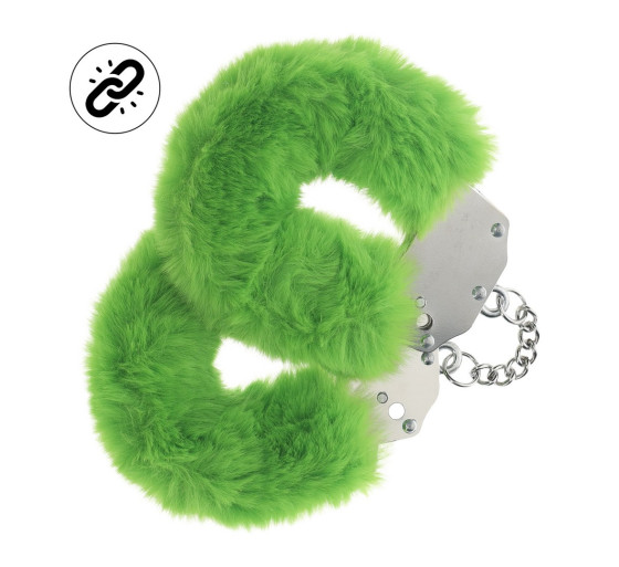 ESPOSAS DE FELPA HEAVY-DUTY FLUFFY VERDE OUCH!