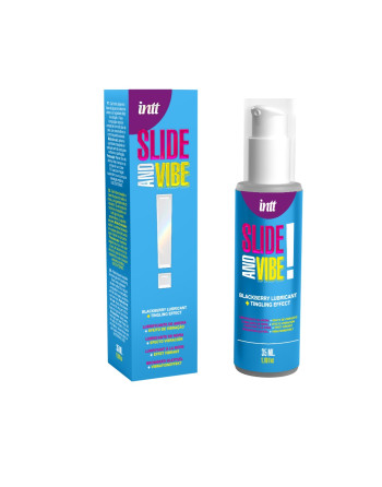 LUBRICANTE A BASE DE AGUA CON VIBRACIÓN SLIDE AND VIBE 35ML INTT