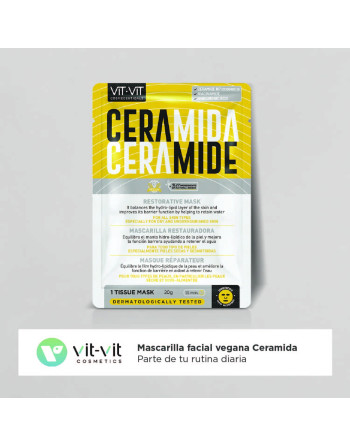 MÁSCARA DE TECIDO FACIAL CERAMIDE RESTORATIVE VIT VIT COSMETICS 20GR