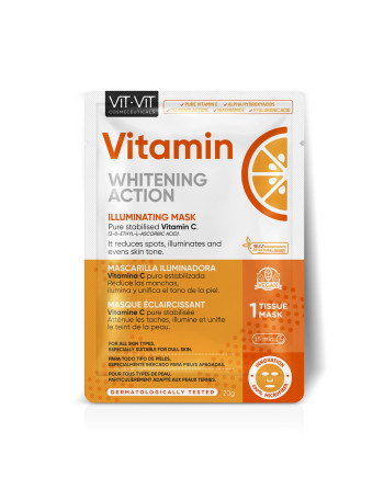 MASCARILLA DE TEJIDO FACIAL VITAMIN C VIT VIT COSMETICS 20GR