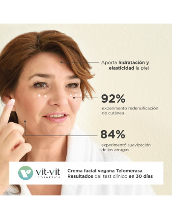 CREME DIÁRIO REJUVENESCEDOR TELOMERASE BOOSTER 50ML VIT VIT COSMETICS