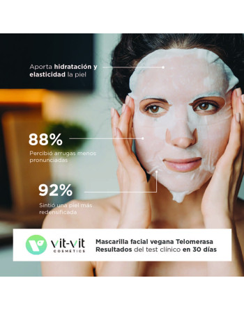 MÁSCARA DE TECIDO FACIAL TELOMERASE BOOSTER VIT VIT COSMETICS 20GR