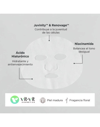 MÁSCARA DE TECIDO FACIAL TELOMERASE BOOSTER VIT VIT COSMETICS 20GR