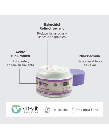 CREMA DIÁRIA BAKUCHIOL ANTI-AGING VIT VIT COSMETICS 50ML