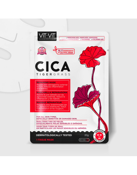 MASCARILLA DE TEJIDO FACIAL CICA TIGERGRASS VIT VIT COSMETICS 20GR