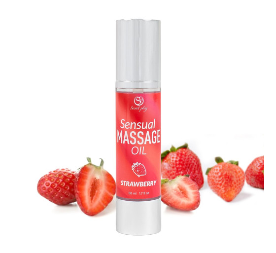 ACEITE DE MASAJE CON SABOR A FRESA 50 ML SECRET PLAY