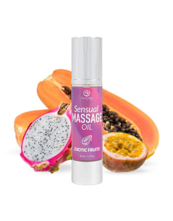 ACEITE DE MASAJE CON SABOR A FRUTAS EXÓTICAS 50 ML SECRET PLAY