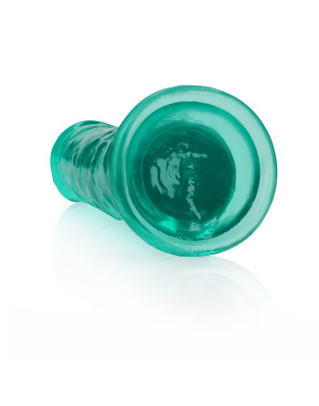 DILDO STRAIGHT REALISTIC CRYSTAL CLEAR 9 /23 CM VERDE REALROCK