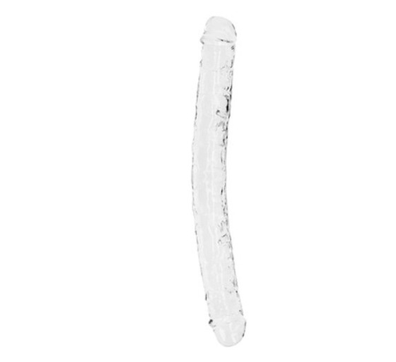 DILDO DOBLE CRYSTAL CLEAR 13 /34 CM TRANSPARENTE REALROCK
