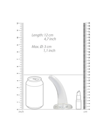 DILDO NON-REALISTIC CRYSTAL CLEAR 5 /11,5 CM REALROCK