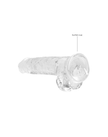 DILDO REALISTA CON TESTICULOS CRYSTAL CLEAR 8 /21CM REALROCK