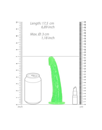 DILDO SLIM REALISTIC GLOW IN THE DARK 6 /15.5 CM REALROCK
