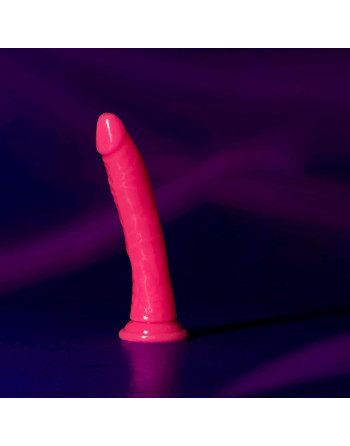 DILDO SLIM REALISTIC GLOW IN THE DARK 8'' / 20 CM ROSA REALROCK