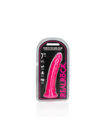 DILDO SLIM REALISTIC GLOW IN THE DARK 7'' / 18 CM REALROCK
