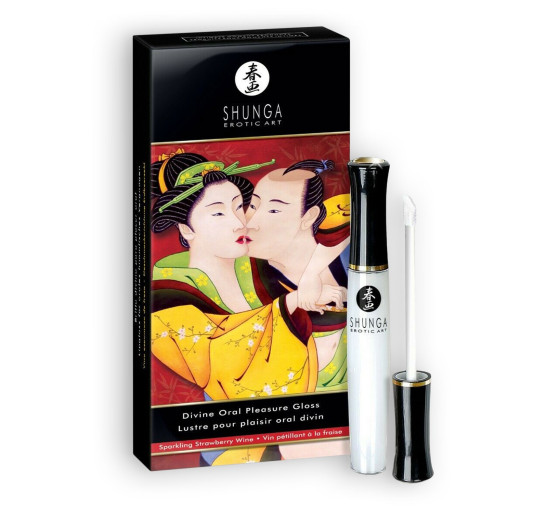 SHUNGA DIVINE ORAL PLEASURE GLOSS CHAMPANHE MORANGO 10ML