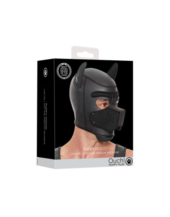 CAPUZ PUPPY HOOD EM NEOPRENE PRETO OUCH!