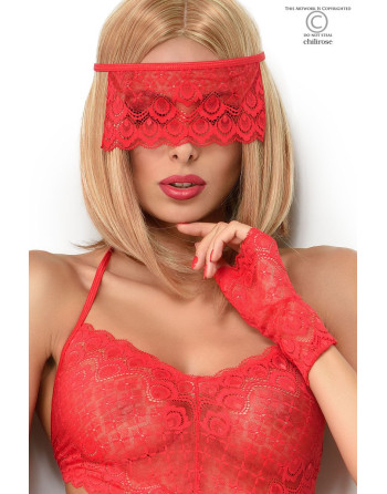 BODY CON ANTIFAZ Y GUANTES CR-3882 ROJO