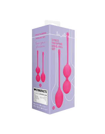 CONJUNTO DE 2 BOLAS VAGINALES THUMPING KEGEL WILD STRAWBERRY LOVELINE