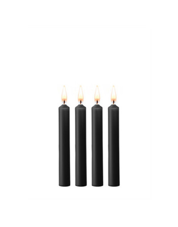 CONJUNTO DE 4 VELAS PRETAS TEASING WAX CANDLES OUCH!