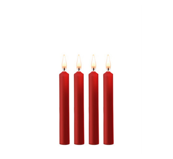 CONJUNTO DE 4 VELAS VERMELHAS TEASING WAX CANDLES OUCH!