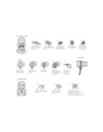 CUERDA JAPANESE 32.8 FT /10 M BLACK AND WHITE OUCH!