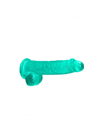DILDO REALISTA COM TESTÍCULOS CRYSTAL CLEAR 6 /15 CM VERDE REALROCK