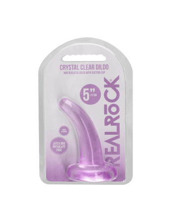 DILDO NON-REALISTIC CRYSTAL CLEAR 5 /11,5 CM MORADO REALROCK