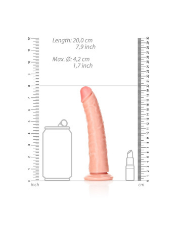 DILDO SLIM REALISTIC 7 /18 CM FLESH REALROCK