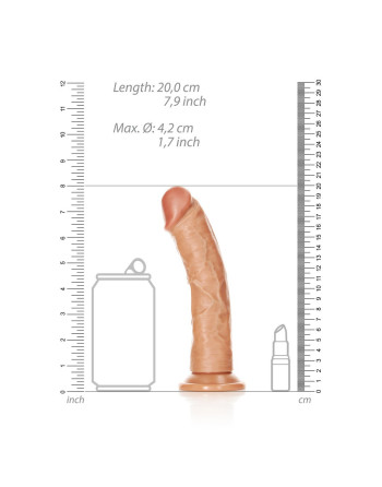 DILDO CURVED REALISTIC 7 /18 CM REALROCK