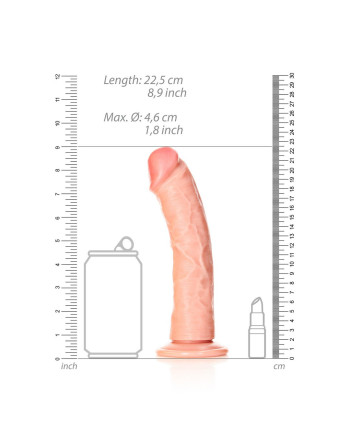 DILDO CURVED REALISTIC 8 /20,5 CM FLESH REALROCK