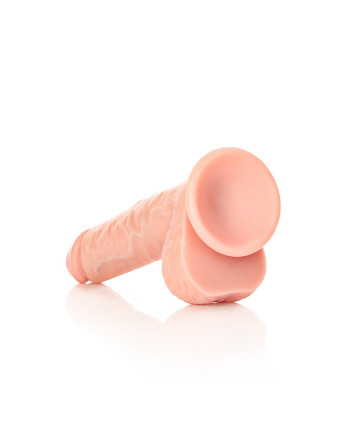 DILDO REALISTA CON TESTICULOS STRAIGHT 7 / 18 CM FLESH REALROCK