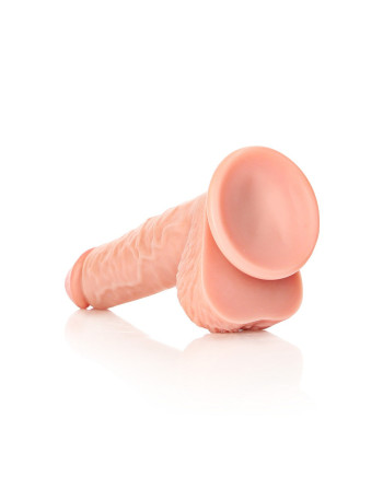 DILDO REALISTA COM TESTÍCULOS STRAIGHT 8 /20,5 CM FLESH REALROCK