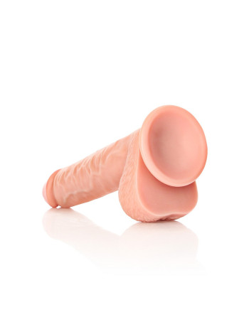 DILDO REALISTA COM TESTÍCULOS STRAIGHT 9 /23 CM REALROCK