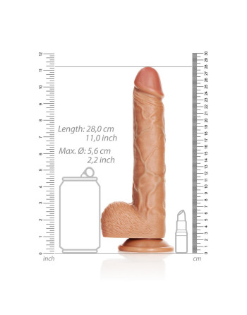 DILDO REALISTA CON TESTICULOS STRAIGHT 10 /25,5 CM REALROCK