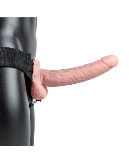 STRAP-ON OCO COM TESTÍCULOS 9 /23 CM FLESH REALROCK