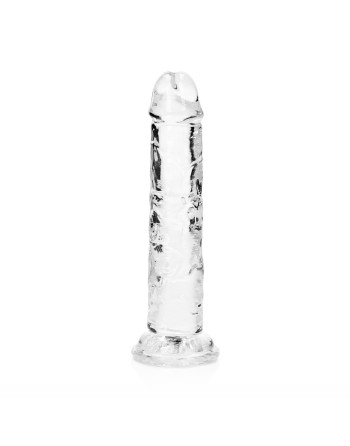 DILDO STRAIGHT REALISTIC CRYSTAL CLEAR 6 /14,5 CM TRANSPARENTE REALROCK
