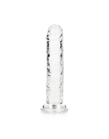 DILDO STRAIGHT REALISTIC CRYSTAL CLEAR 6 /14,5 CM TRANSPARENTE REALROCK