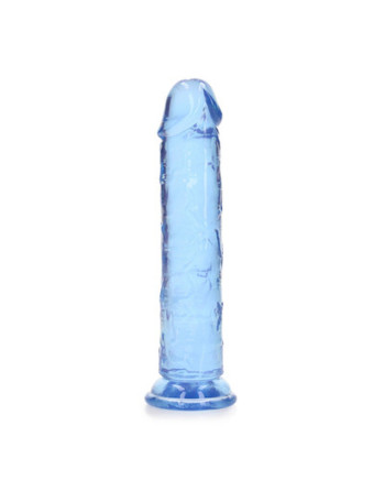 DILDO STRAIGHT REALISTIC CRYSTAL CLEAR 7 /18 CM AZUL REALROCK