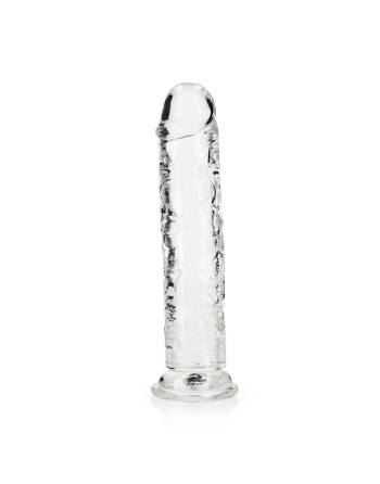 DILDO STRAIGHT REALISTIC CRYSTAL CLEAR 9 /23 CM TRANSPARENTE REALROCK