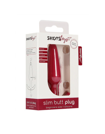 PLUG ANAL SLIM BEGINNER ROJO SHOTS TOYS