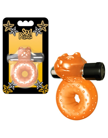 ANILLO PARA EL PENE CON VIBRACIÓN SEX PLEASE! MOROZKO NARANJA